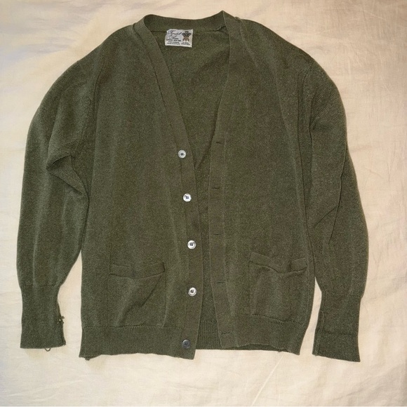 Vintage Cashmere Cardigan Sweater - Picture 1 of 8